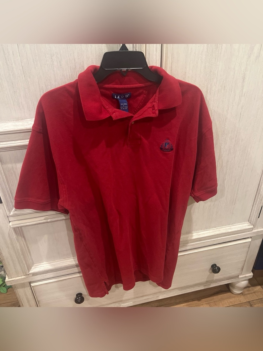 Vintage 90s Y2K IZOD Men's Red Polo with Embroidered Logo